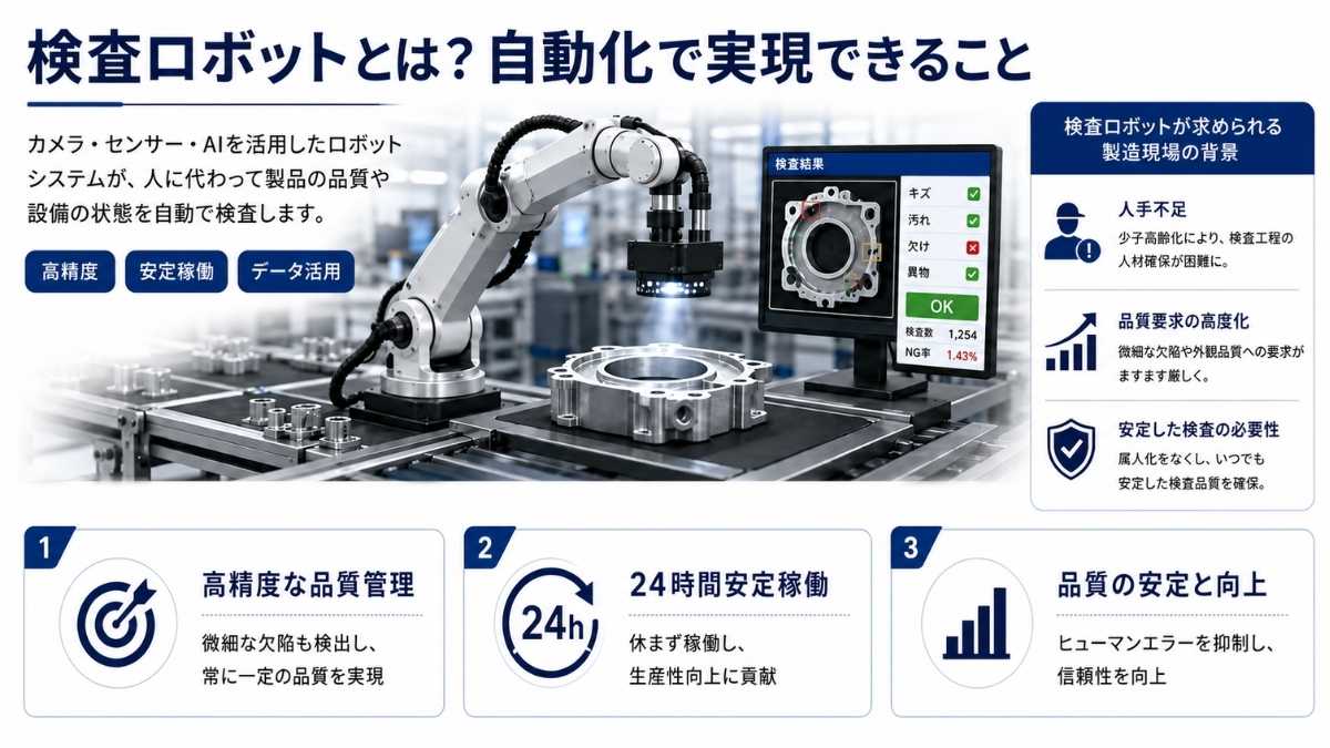 検査ロボットとは？自動化で実現できること