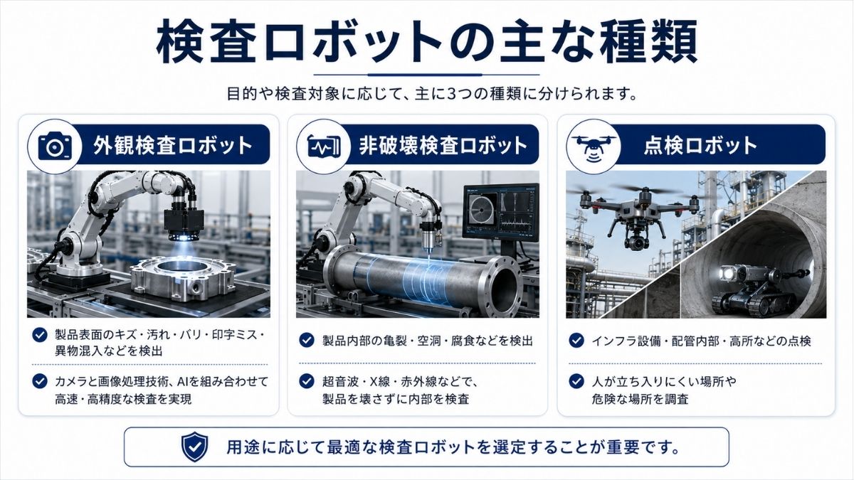 検査ロボットの主な種類