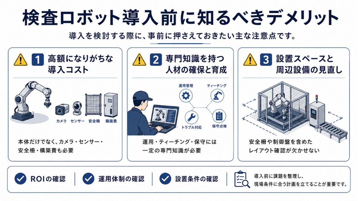 検査ロボット導入前に知るべきデメリット